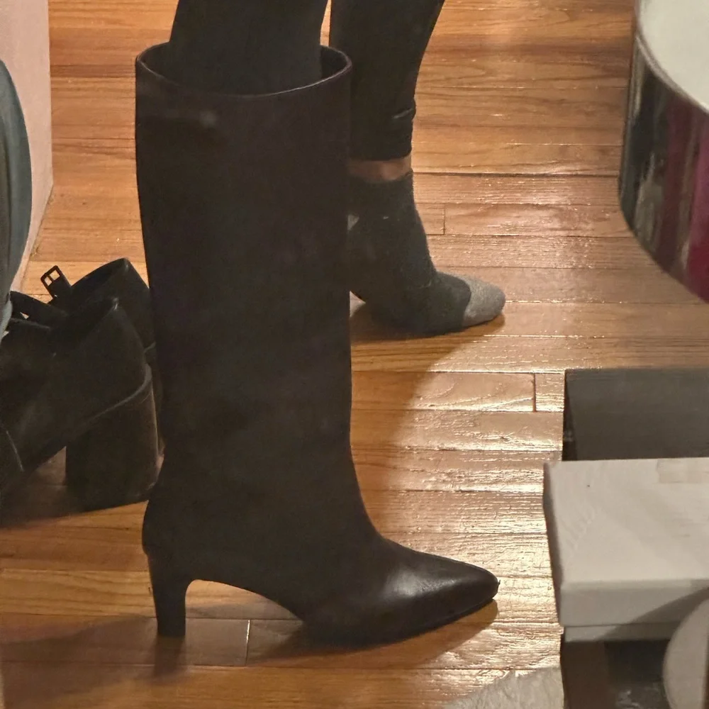 Clergerie Rare purple brown leather boots - Picture 6 of 9